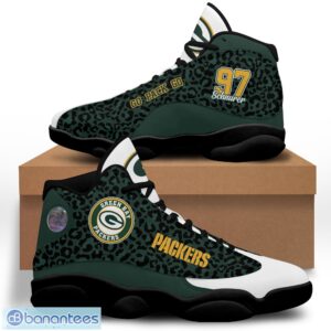 Green Bay Packers Football Team Custom Name And Number Air Jordan 13 Shoes Product Photo 1