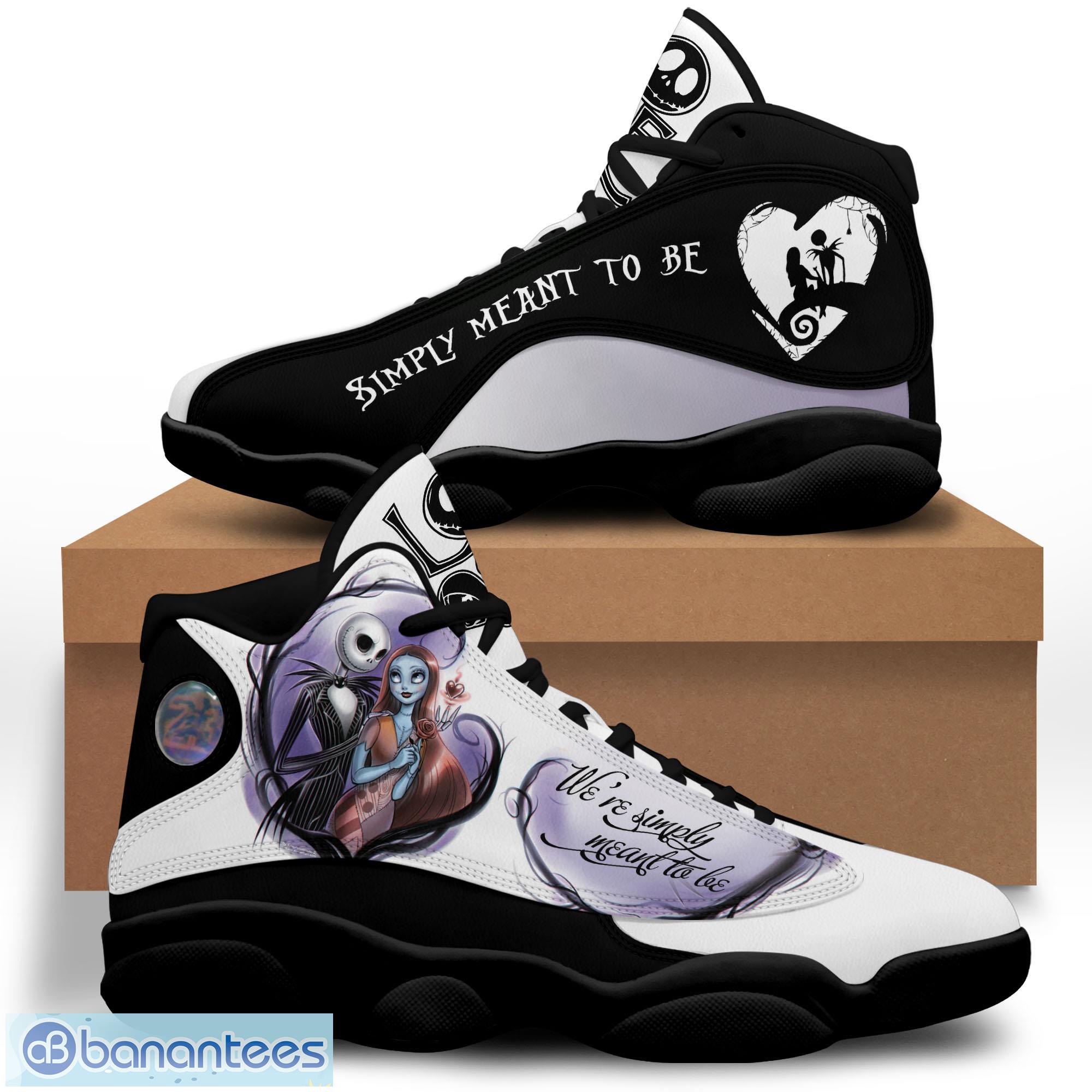 jack skellington and sally air jordan 13 sneakers impressive gift for friends image Jack Skellington and Sally Air Jordan 13 Sneakers Impressive Gift For Friends Product Photo 2