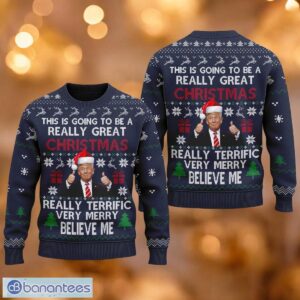 This Is Going To Be A Really Great Sweater US President Santa Xmas Ugly Christmas Sweater 3D Printed Christmas Gift For Men And Women Product Photo 1