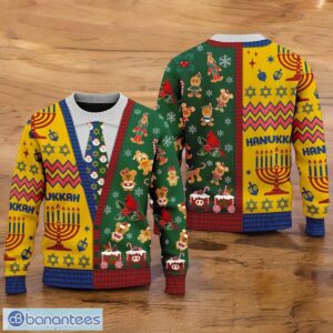 Hanukkah Gingerbread Cadigan Costume Xmas Ugly Christmas Sweater 3D Printed Christmas Gift For Men And Women Product Photo 1