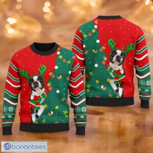 Boston Terrier Christmas Ugly Sweater Boston Terrier Xmas Ugly Christmas Sweater 3D Printed Christmas Gift For Men And Women Product Photo 1