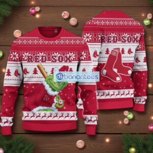 Boston Red Sox Grinch Stolen Ugly Christmas Sweater MLB Fans Christmas Sweater Holiday Gift Product Photo 1