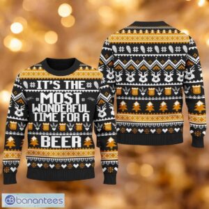 Wonderful Time Beer Sweater Wonderful Time Beer Xmas Ugly Christmas Sweater 3D Printed Christmas Gift For Men And Women Product Photo 1