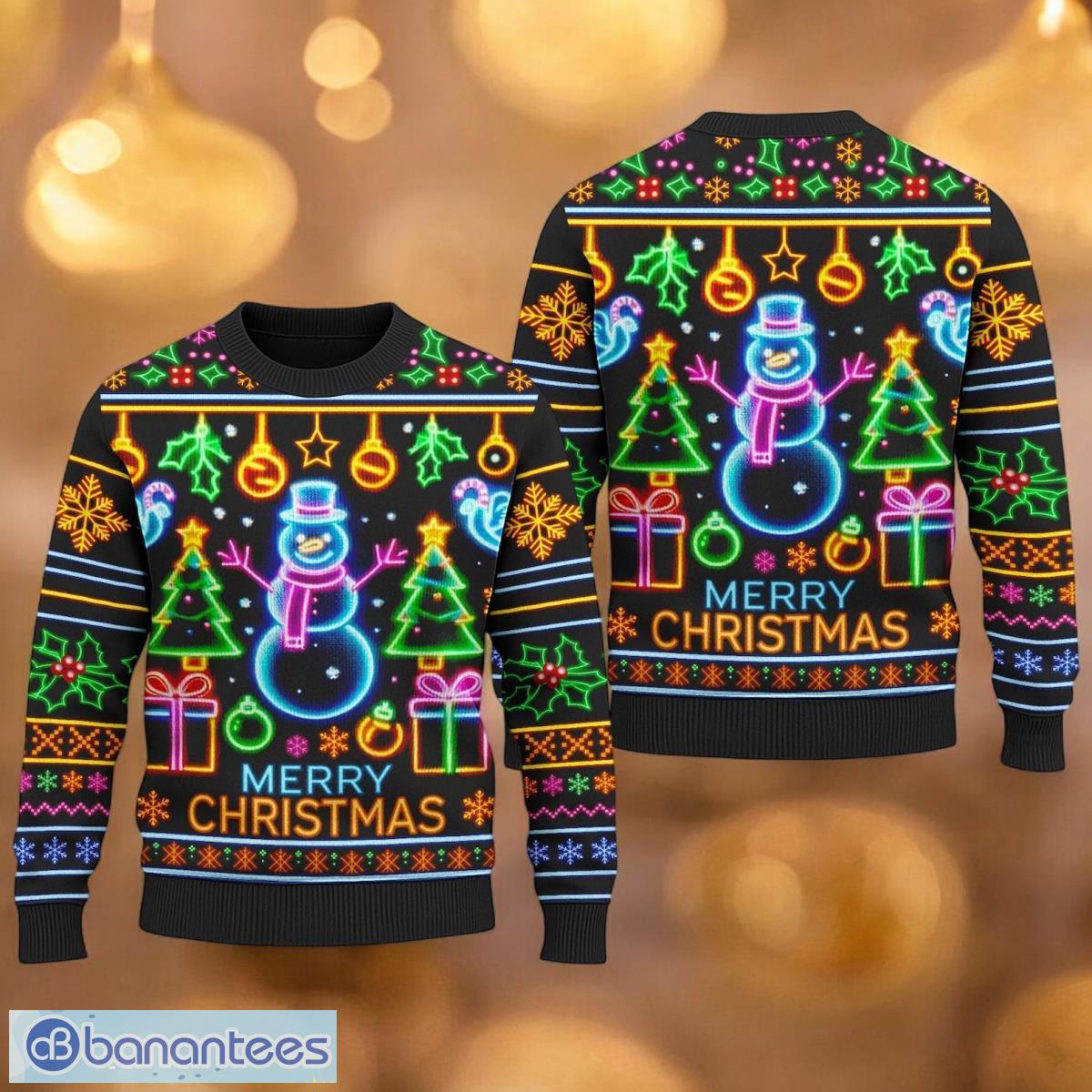 bright neon lighting xmas ugly christmas sweater 3d printed christmas gift for men and women image Bright Neon Lighting Xmas Ugly Christmas Sweater 3D Printed Christmas Gift For Men And Women Product Photo 1