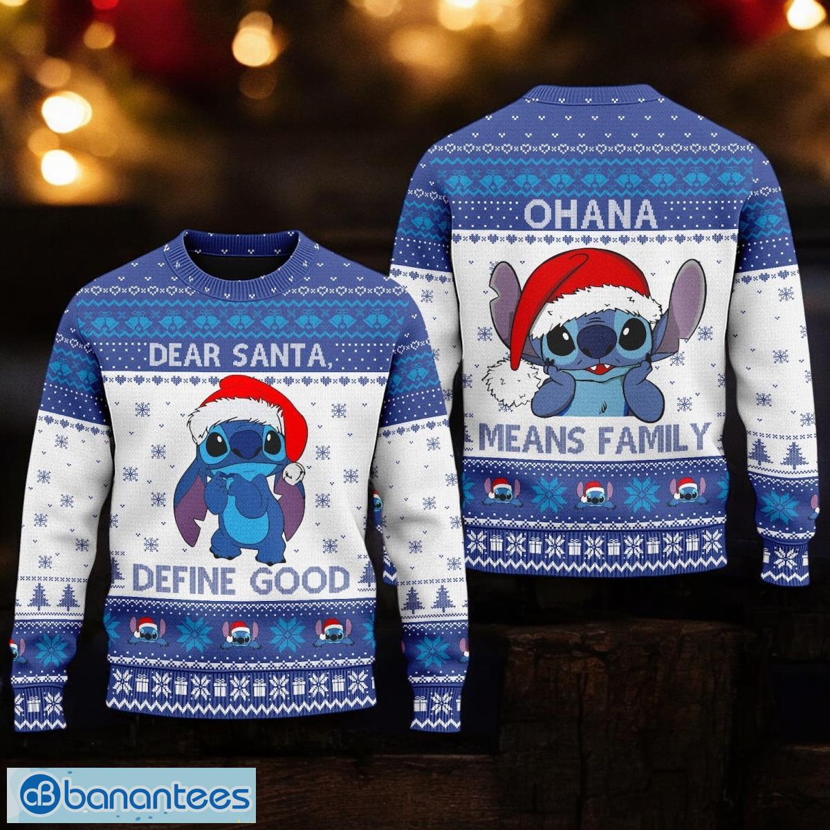cute stitchmas sweater dear santa define good xmas ugly christmas sweater 3d printed christmas gift for men and women image Cute Stitchmas Sweater Dear Santa Define Good Xmas Ugly Christmas Sweater 3D Printed Christmas Gift For Men And Women Product Photo 1