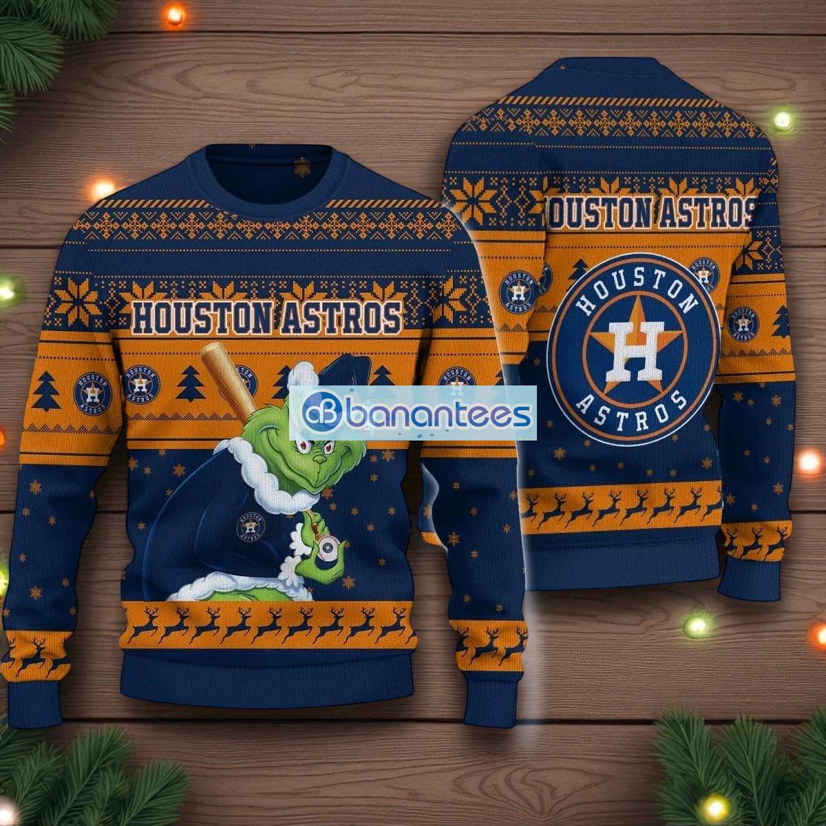 houston astros grinch stolen ugly christmas sweater mlb fans christmas sweater holiday gift image Houston Astros Grinch Stolen Ugly Christmas Sweater MLB Fans Christmas Sweater Holiday Gift Product Photo 1