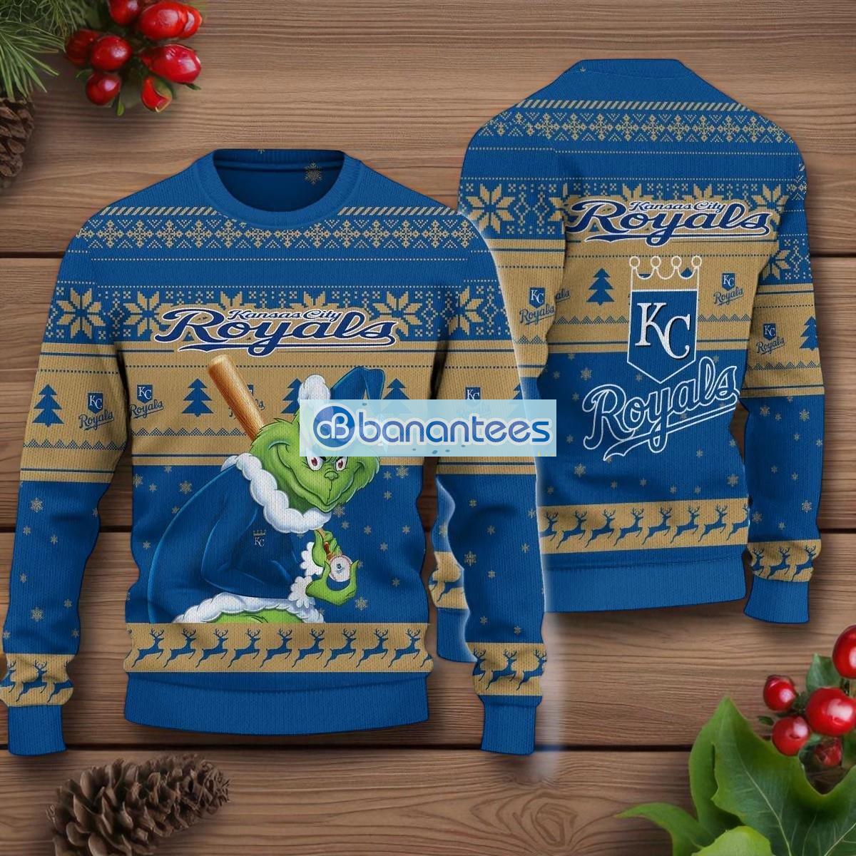 kansas city royals grinch stolen ugly christmas sweater mlb fans christmas sweater holiday gift image Kansas City Royals Grinch Stolen Ugly Christmas Sweater MLB Fans Christmas Sweater Holiday Gift Product Photo 1