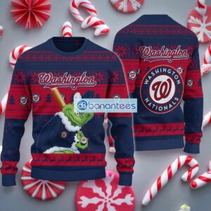 Washington Nationals Grinch Stolen Ugly Christmas Sweater MLB Fans Christmas Sweater Holiday Gift Product Photo 1