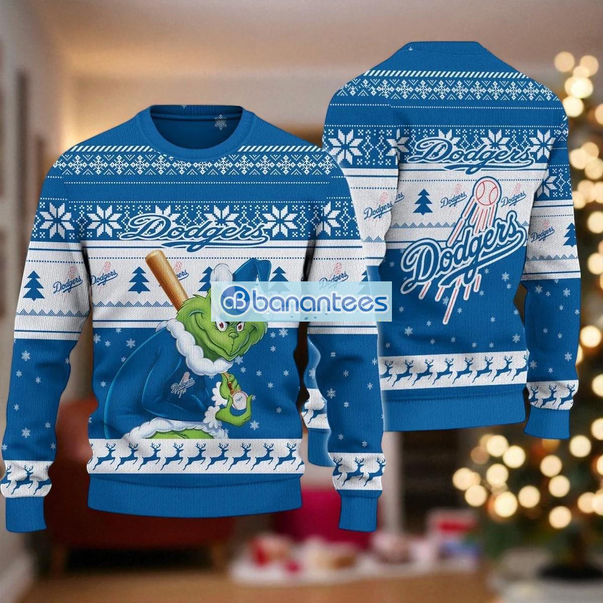los angeles dodgers grinch stolen ugly christmas sweater mlb fans christmas sweater holiday gift image Los Angeles Dodgers Grinch Stolen Ugly Christmas Sweater MLB Fans Christmas Sweater Holiday Gift Product Photo 1