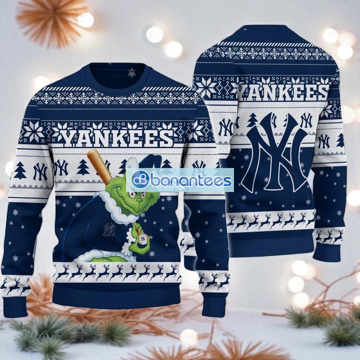 new york yankees grinch stolen ugly christmas sweater mlb fans christmas sweater holiday gift image New York Yankees Grinch Stolen Ugly Christmas Sweater MLB Fans Christmas Sweater Holiday Gift Product Photo 1