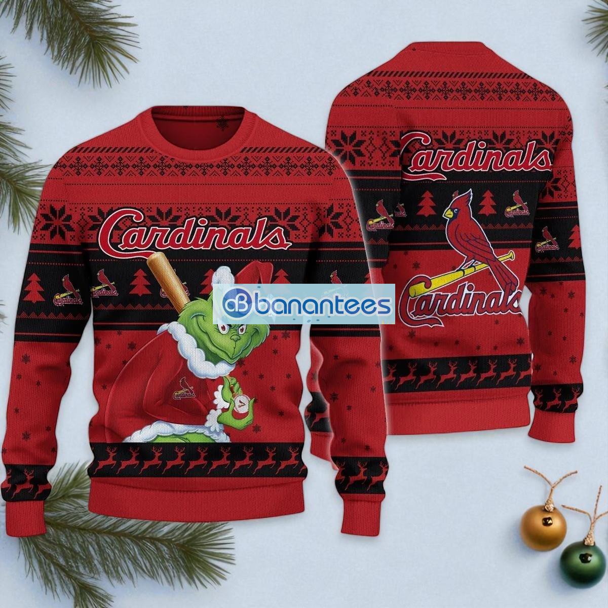st louis cardinals grinch stolen ugly christmas sweater mlb fans christmas sweater holiday gift image St. Louis Cardinals Grinch Stolen Ugly Christmas Sweater MLB Fans Christmas Sweater Holiday Gift Product Photo 1