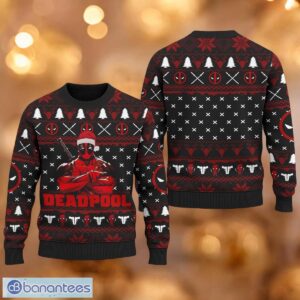 Deadpool Santa Hat Sweater Deadpool Xmas Ugly Christmas Sweater 3D Printed Christmas Gift For Men And Women Product Photo 1