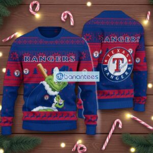 Texas Rangers Grinch Stolen Ugly Christmas Sweater MLB Fans Christmas Sweater Holiday Gift Product Photo 1