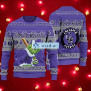 Colorado Rockies Grinch Stolen Ugly Christmas Sweater MLB Fans Christmas Sweater Holiday Gift Product Photo 1