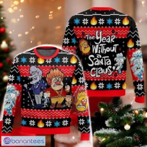 Heat Miser And Snow Miser Christmas Ugly Sweater The Year Without Santa Claus Sweater Product Photo 1