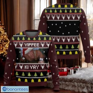 Retro Yippee Ki Yay Die Hard Ugly Christmas Sweater Nakatomi Plaza Holiday Sweater Product Photo 1