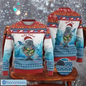 Manatee Ugly Christmas Sweater Feliz Natal Sweater Cute Ocean Christmas Gift Product Photo 1