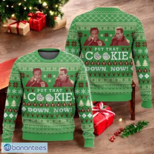Put That Cookie Down Now Ugly Christmas Sweater Jingle All The Way Xmas Sweater Product Photo 1