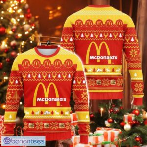 Christmas McDonald's Ugly Sweater Mcdonald Christmas Sweater Fast Food Love Sweater Product Photo 1