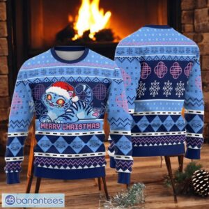 Blue Tiger Merry Christmas Ugly Sweater Santa Hat Sweater Product Photo 1