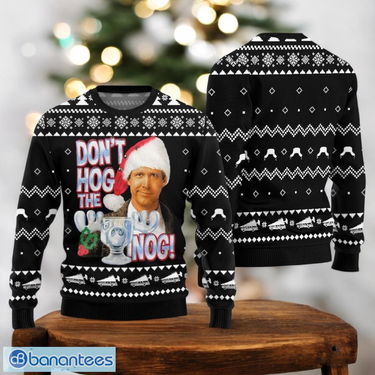 christmas vacation movie ugly sweater funny clark griswold black sweater image Christmas Vacation Movie Ugly Sweater Funny Clark Griswold Black Sweater Product Photo 1