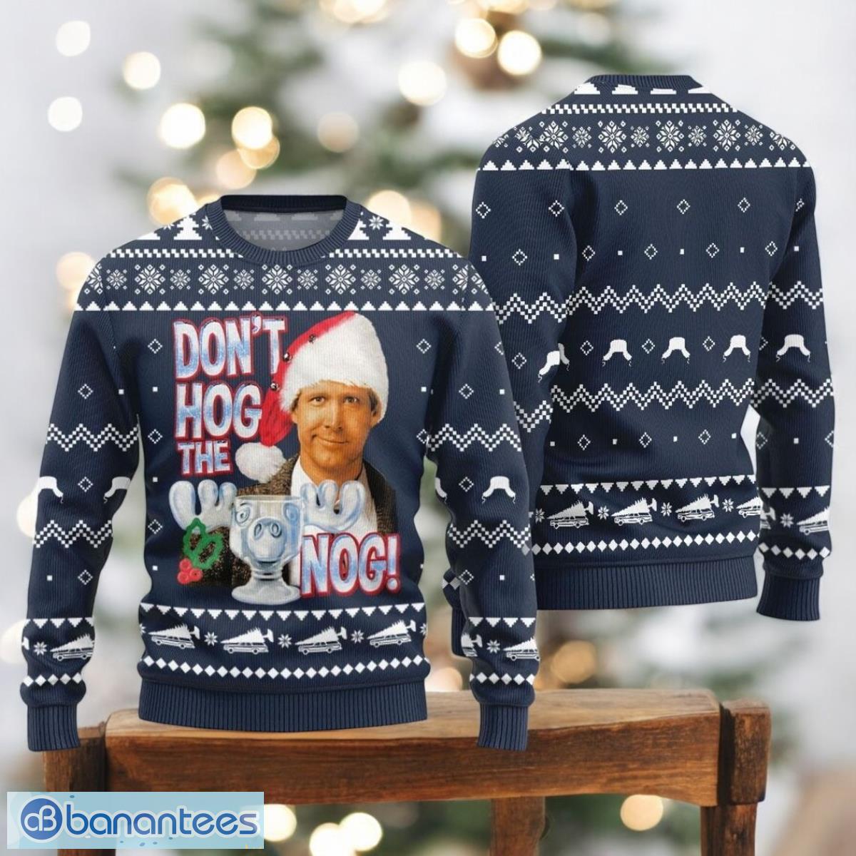 christmas vacation movie ugly sweater funny clark griswold navy sweater image Christmas Vacation Movie Ugly Sweater Funny Clark Griswold Navy Sweater Product Photo 1