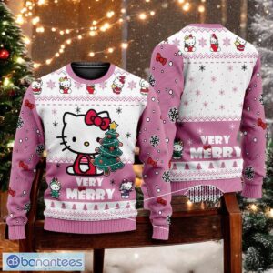 Hello Kitty Cat Christmas Ugly Sweater Fun Kitty Cat Sweater Cartoon Xmas Men Women Sweater Product Photo 1