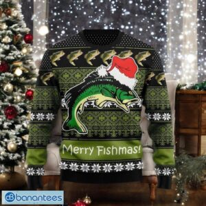 Fishing Ugly Christmas Sweater Merry Fishmas Sweater Product Photo 1