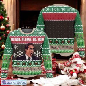 No God Please No Michael Scott The Office Ugly Christmas Sweater Product Photo 1