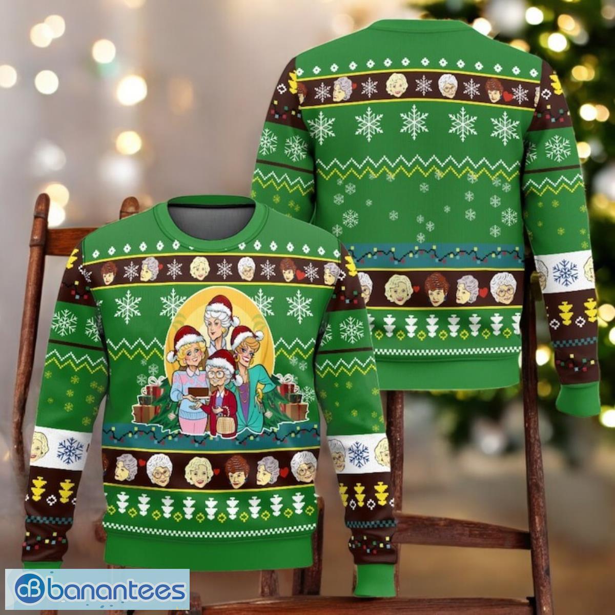 golden ladies christmas sweater retro funny ugly sweater image Golden Ladies Christmas Sweater Retro Funny Ugly Sweater Product Photo 1