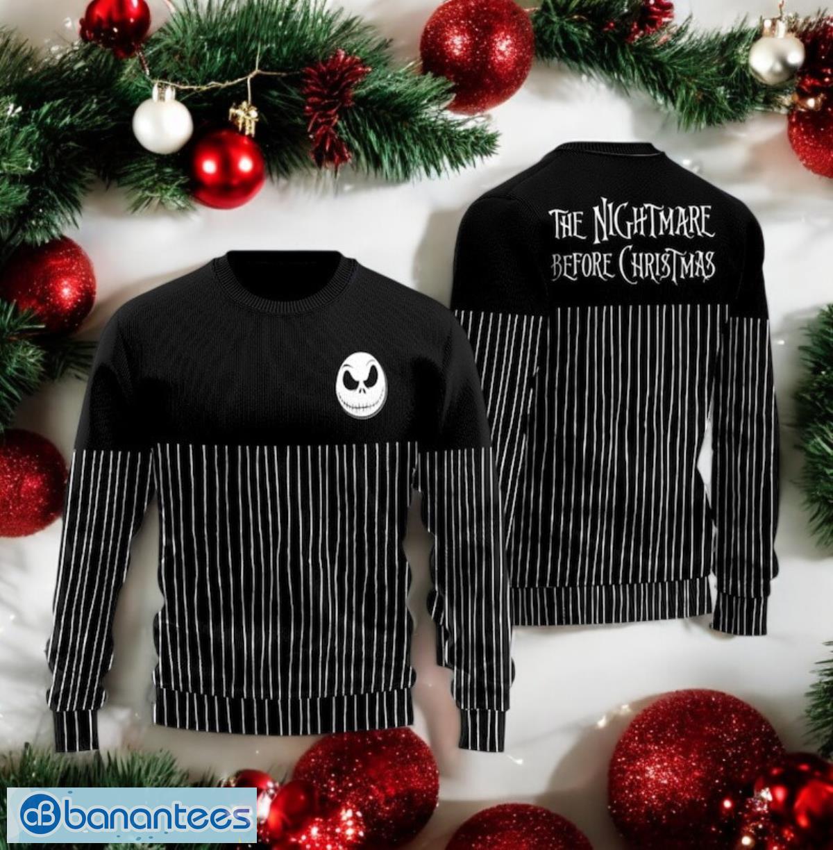 nightmare christmas ulgy sweater jack and sally sweater image Nightmare Christmas Ulgy Sweater Jack And Sally Sweater Product Photo 1