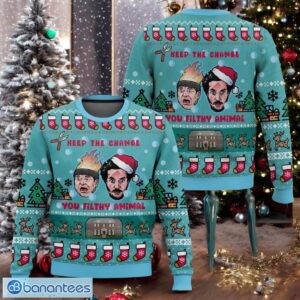 Home Alone Keep The Change Ugly Christmas Sweater Funny Holiday Sweater Product Photo 1