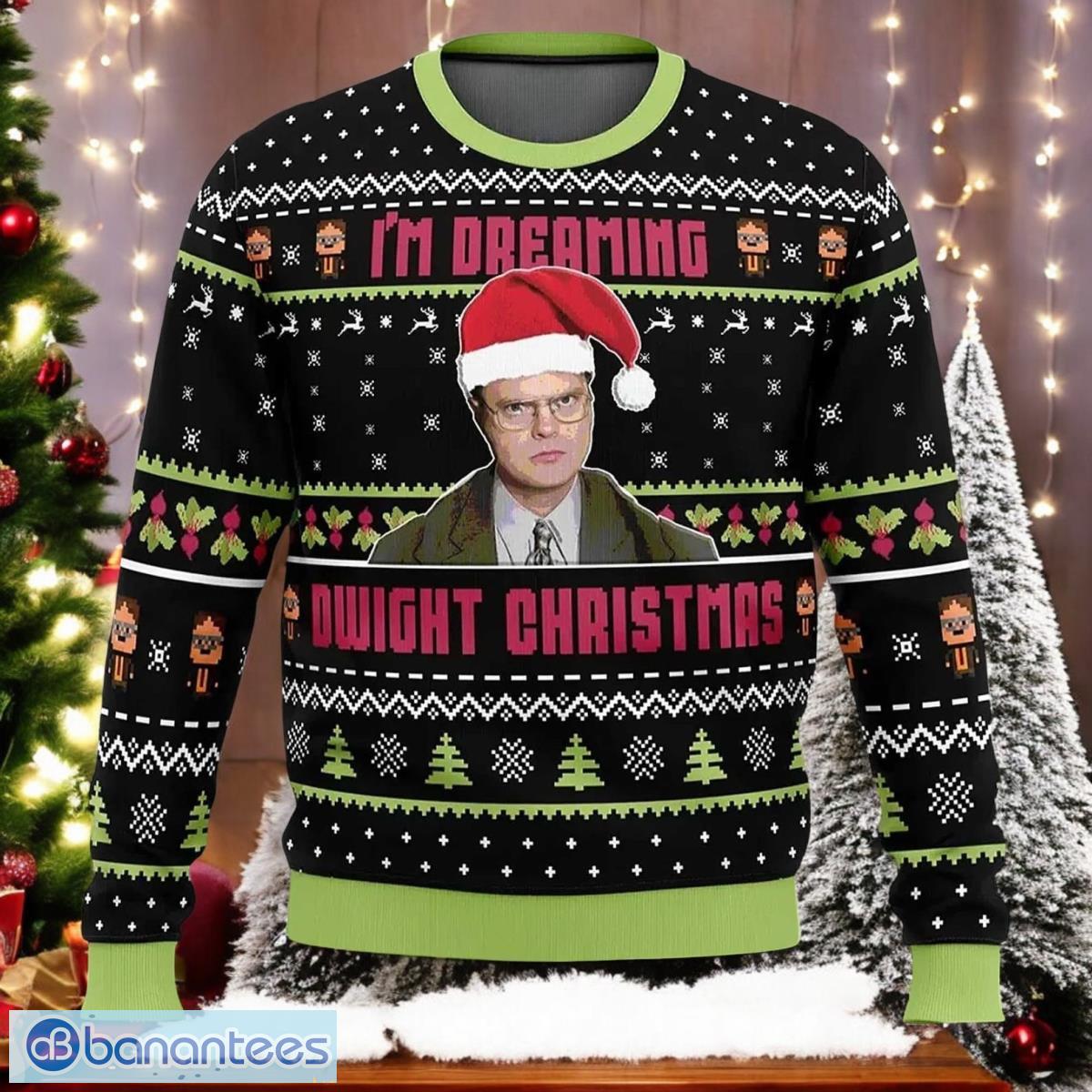 the office christmas ugly sweater dwight schrute holiday sweater image The Office Christmas Ugly Sweater Dwight Schrute Holiday Sweater Product Photo 1