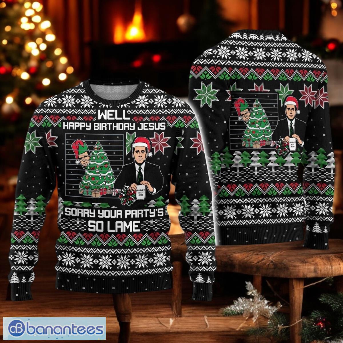 the office christmas ugly sweater xmas tv show sweater santa michael scott xmas sweater image The Office Christmas Ugly Sweater Xmas TV Show Sweater Santa Michael Scott Xmas Sweater Product Photo 1