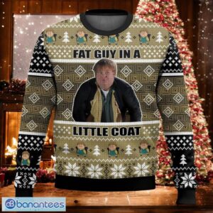 Chris Farley Fat Guy In A Little Coat Ugly Christmas Sweater Tommy Boy Xmas Sweater Product Photo 1