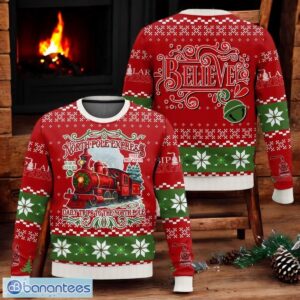 The Polar Express Ugly Christmas Sweater North Pole Express Xmas Sweater Product Photo 1