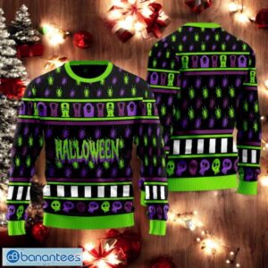 Halloween Ugly Christmas Sweater Horror Movie Sweater Creepy Character Sweater Product Photo 1